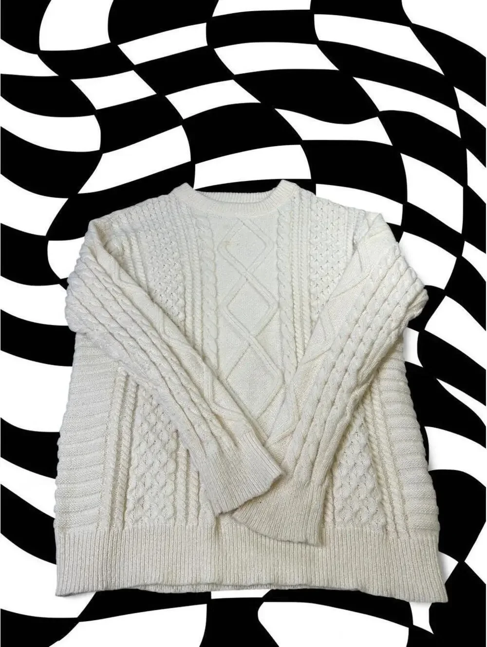 Aelfric Eden cream cable knit sweater